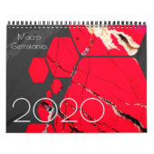 2020 Gemstone Crystal Rock Pattern-ontwerpkalender Kalender (Hoes)