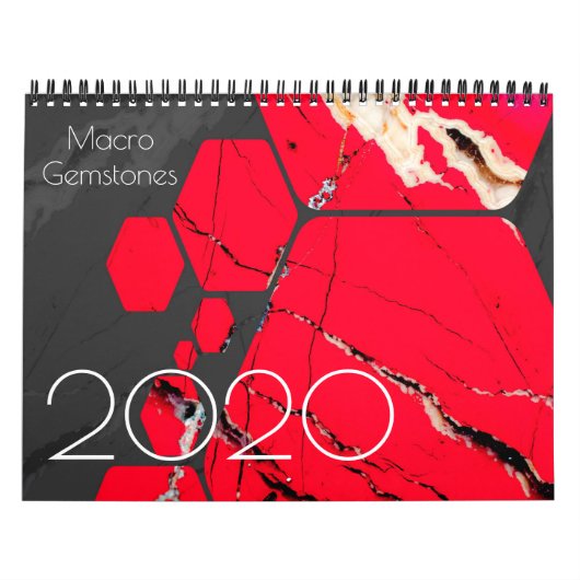 2020 Gemstone Crystal Rock Pattern-ontwerpkalender Kalender (Hoes)