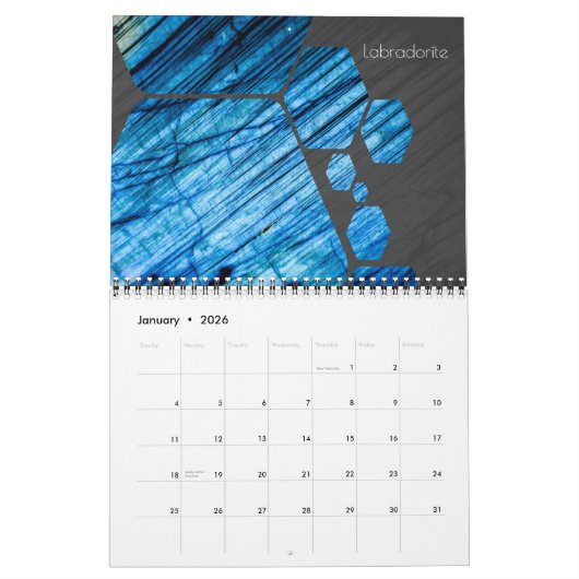 2020 Gemstone Crystal Rock Pattern-ontwerpkalender Kalender (Jan 2026)