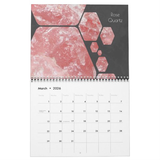 2020 Gemstone Crystal Rock Pattern-ontwerpkalender Kalender (Mar 2026)