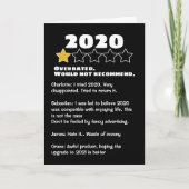 2020 Gepersonaliseerde Reviewen met overwaardering Kaart (Voorkant)