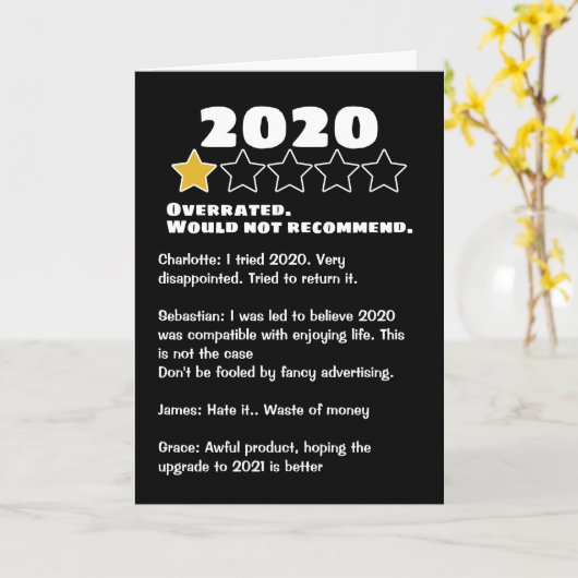 2020 Gepersonaliseerde Reviewen met overwaardering Kaart (Gele Bloem)