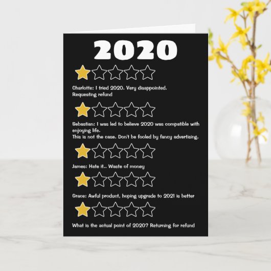 2020 Gepersonaliseerde Reviewen met overwaardering Kaart (Gele Bloem)