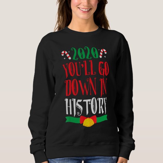 2020 Geschiedenis grappige kerstpajama voor de fam Trui (Voorkant)