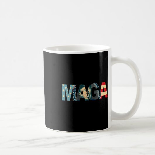 2020 gestemd Maga American Flag Retro  Gift Koffiemok (Rechts)
