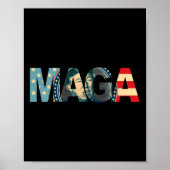 2020 gestemd Maga American Flag Retro  Gift Poster (Voorkant)