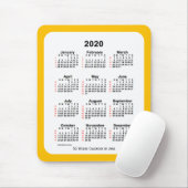 2020 Gold Two Tone 52 weken agenda van Janz Muismat (Met muis)