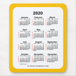 2020 Gold Two Tone 52 weken agenda van Janz Muismat
