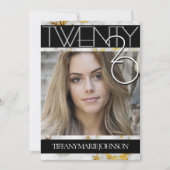 2020 Goud Marmer MODERN FOTO Lijst Afstuderen Kaart (Voorkant)