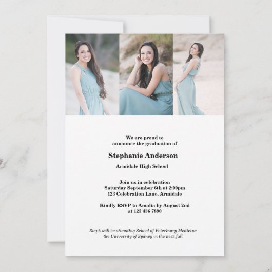 2020 Gouden foto afstuderen aankondiging (Achterkant)