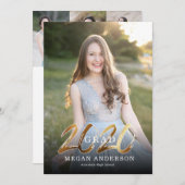 2020 Gouden foto afstuderen aankondiging (Voorkant / Achterkant)