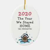 2020 Grappige pandemie kerstornament Keramisch Ornament (Voorkant)