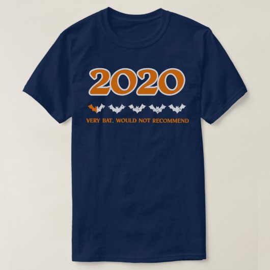 2020 Halloween zeer vleermuis T-shirt (Design voorkant)