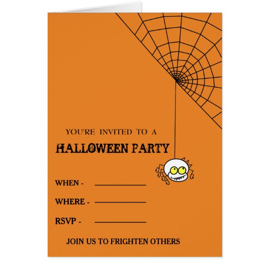2020 Happy Halloween met Spider en haar web (Voorkant)