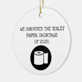 2020 hebben we het tekort aan toiletpapier overlee keramisch ornament (Links)