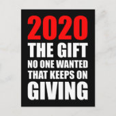2020: Het cadeau dat niemand wilde, blijft doorgev Briefkaart (Voorkant)