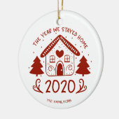 2020 Het jaar dat we thuis bleven Lovely Covid Keramisch Ornament (Links)