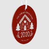 2020 Het Jaar Dat We Thuis Bleven Lovely Covid Ornament (voorkant)