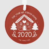 2020 Het Jaar Dat We Thuis Bleven Lovely Covid Ornament (achterkant)