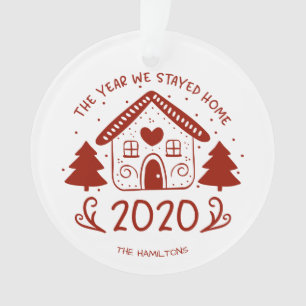 2020 Het jaar dat we thuis bleven Lovely Covid Ornament