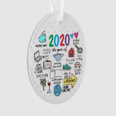 2020 het jaar van COVID 19 Hand Ornament (voorkant)