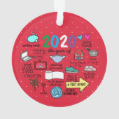 2020 het jaar van COVID 19 Hand Ornament (achterkant)