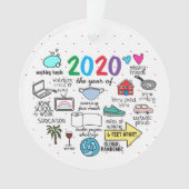 2020 het jaar van COVID 19 Hand Ornament (voorkant)