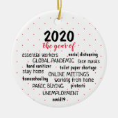 2020 het jaar van COVID 19 Keramisch Ornament (Voorkant)