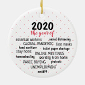 2020 het jaar van COVID 19 Keramisch Ornament (Achterkant)