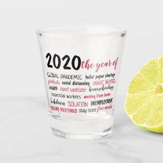 2020 het jaar van de COVID 19-pandemie Shot Glas