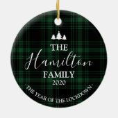 2020 Het jaar van de "Lockdown Green Pset Covid" Keramisch Ornament (Achterkant)