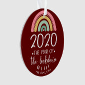2020 Het Jaar Van De Lockdown Schattige Kerstmis Ornament (voorkant)