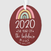 2020 Het Jaar Van De Lockdown Schattige Kerstmis Ornament (voorkant)