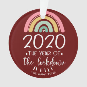 2020 Het Jaar Van De Lockdown Schattige Kerstmis Ornament