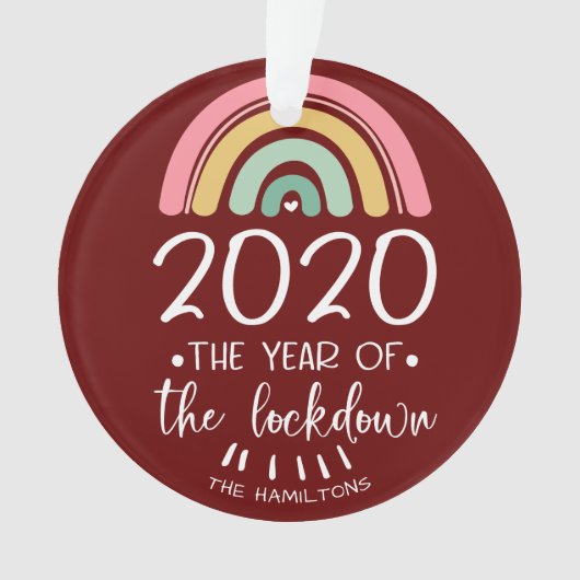 2020 Het Jaar Van De Lockdown Schattige Kerstmis Ornament (voorkant)