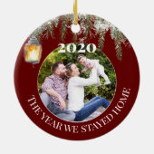 2020 Het jaar waarin we de Thuisbioscoopfoto hebbe Keramisch Ornament (Achterkant)