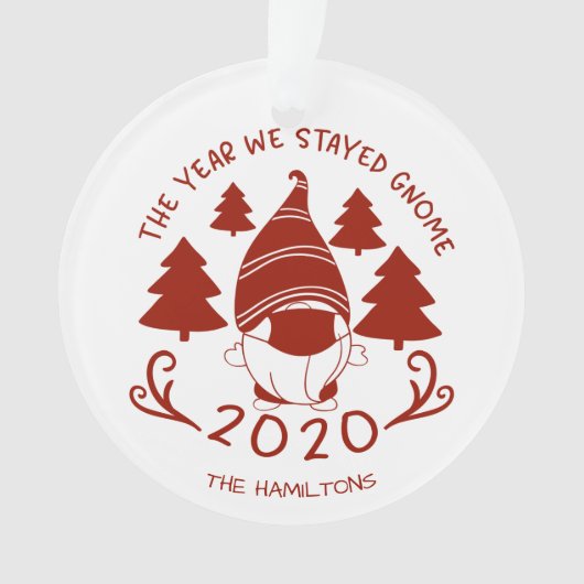 2020 Het jaar waarin we getrapt werden door Gnoom Ornament (voorkant)