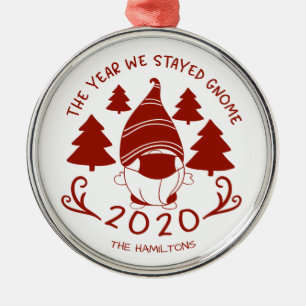 2020 Het jaar waarin we Gnome bleven - Leuk voor C Metalen Ornament