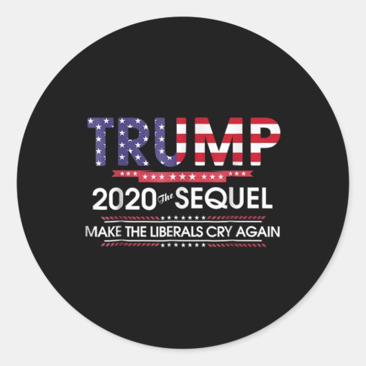 2020 Het vervolg Make Liberals Cry Again Ronde Sticker (Voorkant)
