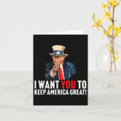 2020 - Ik wil dat je Amerika groot houdt - Uncle S Kaart (Gele Bloem)