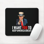 2020 - Ik wil dat je Amerika groot houdt - Uncle S Muismat (Met muis)
