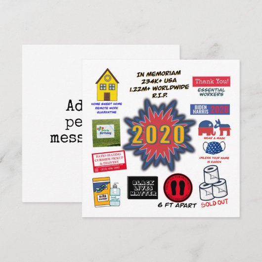 2020 in Memoriam | Kerst van quarantaine (Voorkant / Achterkant)