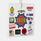 2020 in Memoriam | Kerst van quarantaine Keramisch Ornament (Rechts)