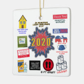 2020 in Memoriam | Kerst van quarantaine Keramisch Ornament (Links)