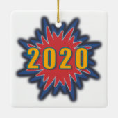 2020 in Memoriam | Kerst van quarantaine Keramisch Ornament (Achterkant)
