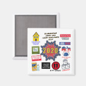 2020 in Memoriam | Kerst van quarantaine Magneet (Voorkant / Achterkant)