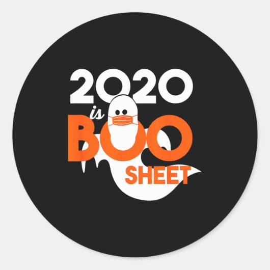 2020 is boo blad spook Halloween  Ronde Sticker (Voorkant)