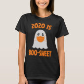 2020 is een Boo Sheet Halloween Ghost Draag Masker T-shirt (Voorkant)