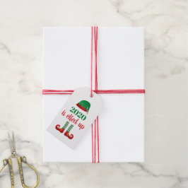 2020 Is Elfed Up Grappige Kerstmis Uitdrukking Pat Cadeaulabel
