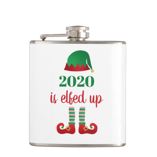 2020 is opgevoed met grappig kerstfeest Gezegde gr Heupfles (Voorkant)